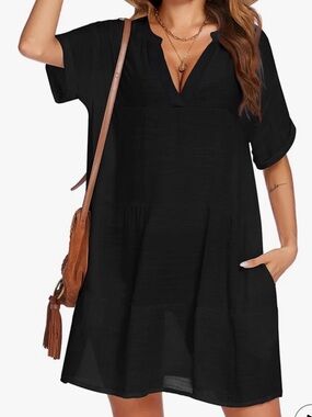 Beach Coverup - Light gauze w pockets